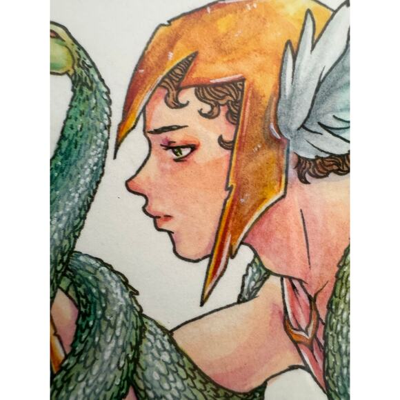 Hermes God Mercury Romantic Print with Signature M. Reyes - Picture 7 of 9